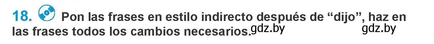 Условие номер 18 (страница 100) гдз по испанскому языку 10 класс Гриневич, Янукенас, учебник