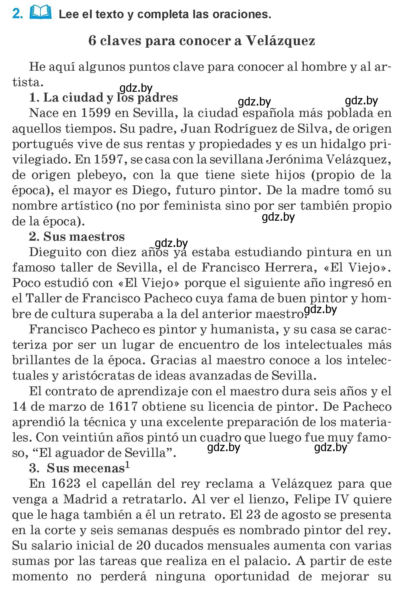 Условие номер 2 (страница 169) гдз по испанскому языку 10 класс Гриневич, Янукенас, учебник