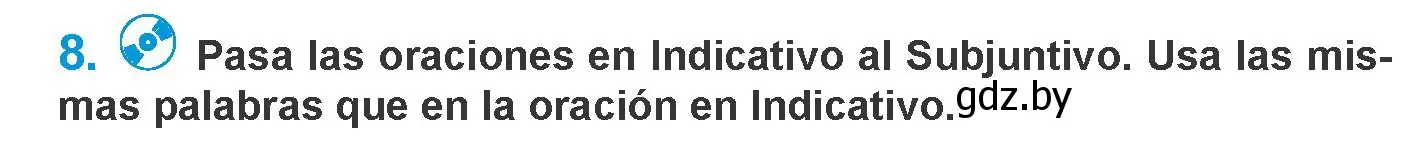 Условие номер 8 (страница 209) гдз по испанскому языку 10 класс Гриневич, Янукенас, учебник