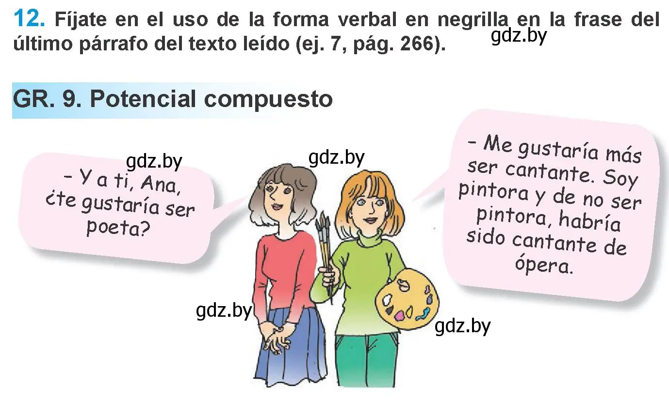Условие номер 12 (страница 269) гдз по испанскому языку 10 класс Гриневич, Янукенас, учебник