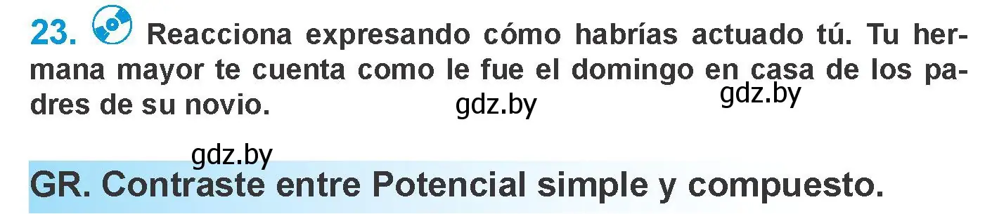 Условие номер 23 (страница 273) гдз по испанскому языку 10 класс Гриневич, Янукенас, учебник