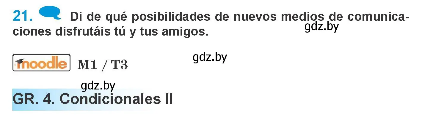 Условие номер 21 (страница 289) гдз по испанскому языку 10 класс Гриневич, Янукенас, учебник