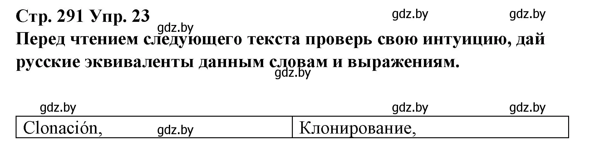 Решение номер 23 (страница 291) гдз по испанскому языку 10 класс Гриневич, Янукенас, учебник